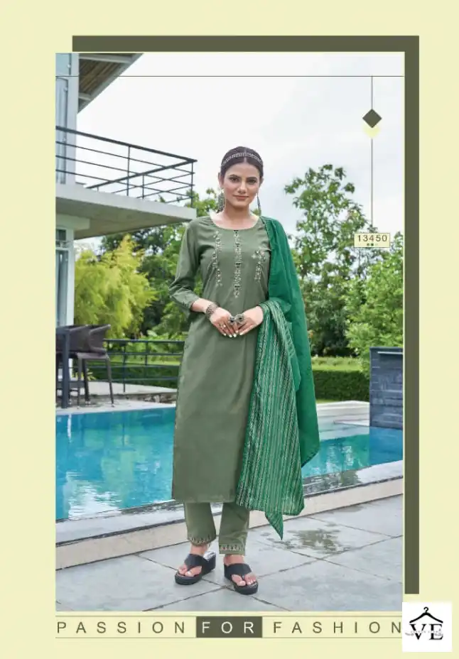 Kivi Pranjal Modaal Chanderi Wholesale Readymade Suit Catalog — Wholesale Salwar Suits, MPA wholesale from Surat - Gallery Image 2