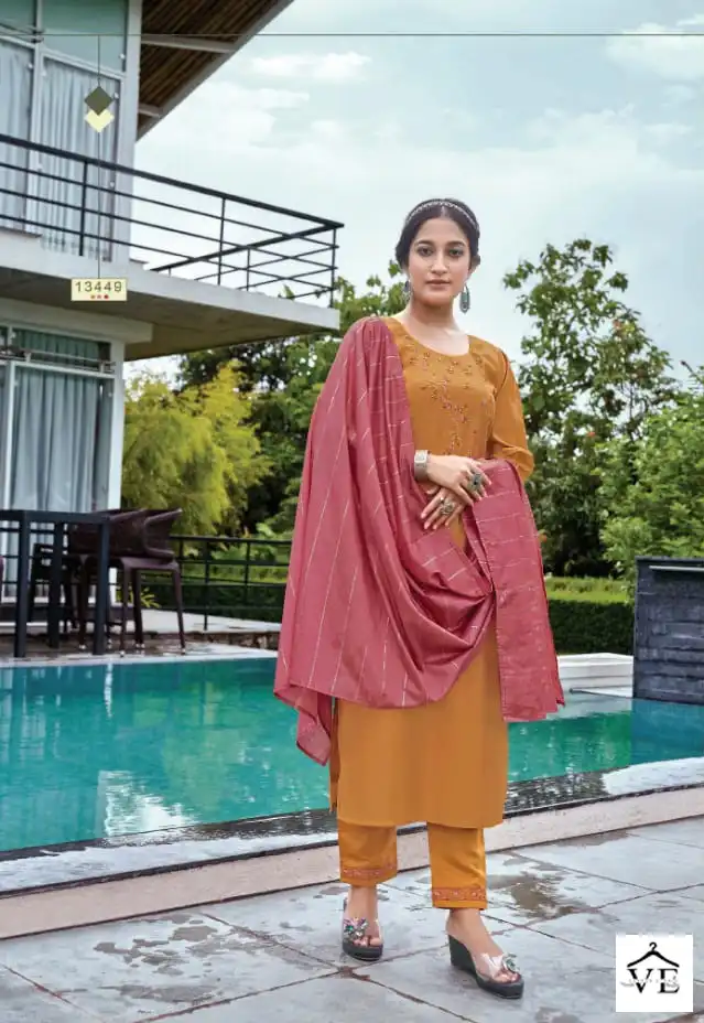 Kivi Pranjal Modaal Chanderi Wholesale Readymade Suit Catalog — Wholesale Salwar Suits, MPA wholesale from Surat - Gallery Image 3