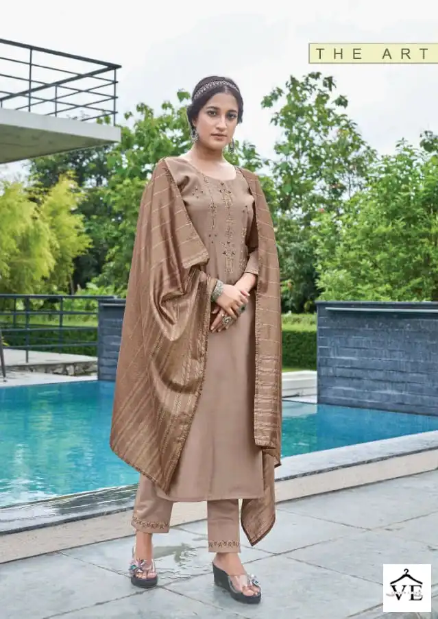 Kivi Pranjal Modaal Chanderi Wholesale Readymade Suit Catalog — Wholesale Salwar Suits, MPA wholesale from Surat - Gallery Image 4