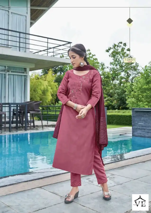 Kivi Pranjal Modaal Chanderi Wholesale Readymade Suit Catalog — Wholesale Salwar Suits, MPA wholesale from Surat - Gallery Image 5