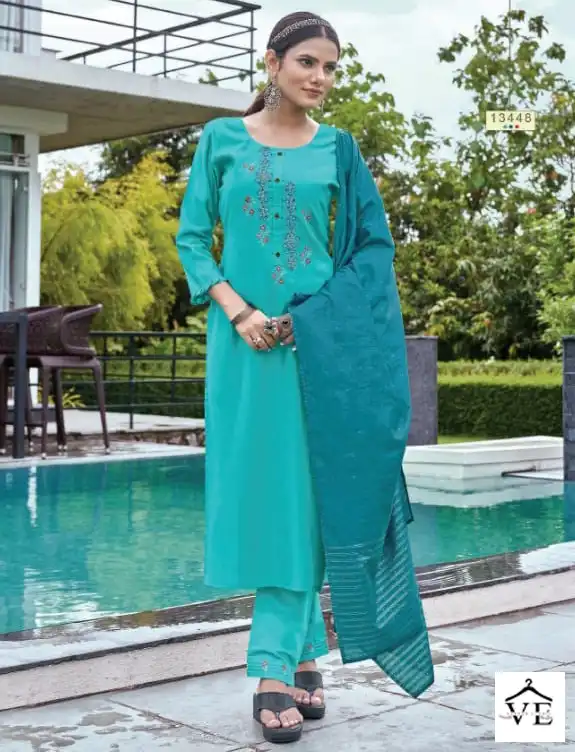 Kivi Pranjal Modaal Chanderi Wholesale Readymade Suit Catalog — Wholesale Salwar Suits, MPA wholesale from Surat — view 1