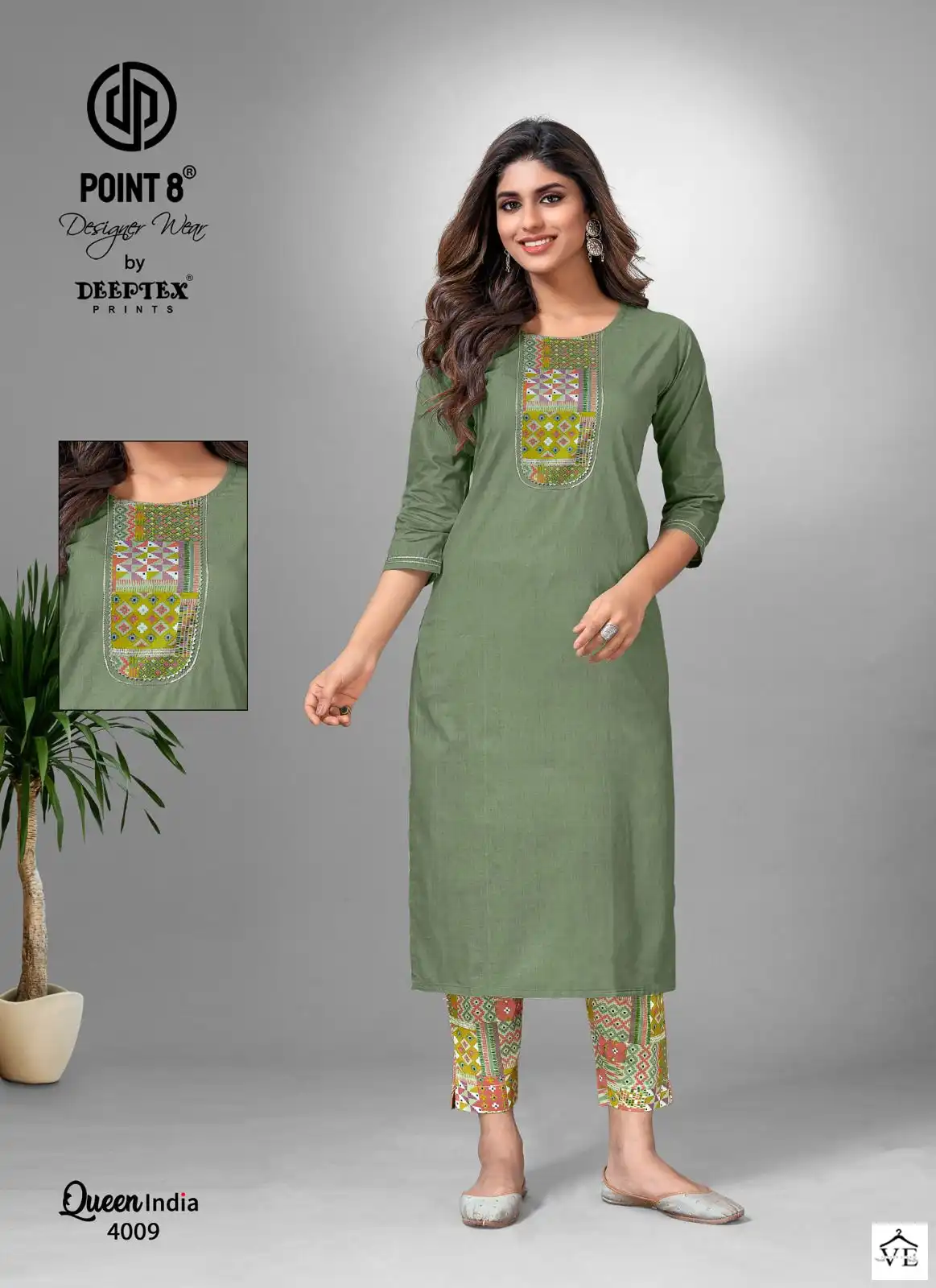 Deeptex Queen India Vol-4 Cotton Wholesale Kurti With Pant Catalog — Wholesale Kurtis, Deeptex wholesale from Surat — view 10