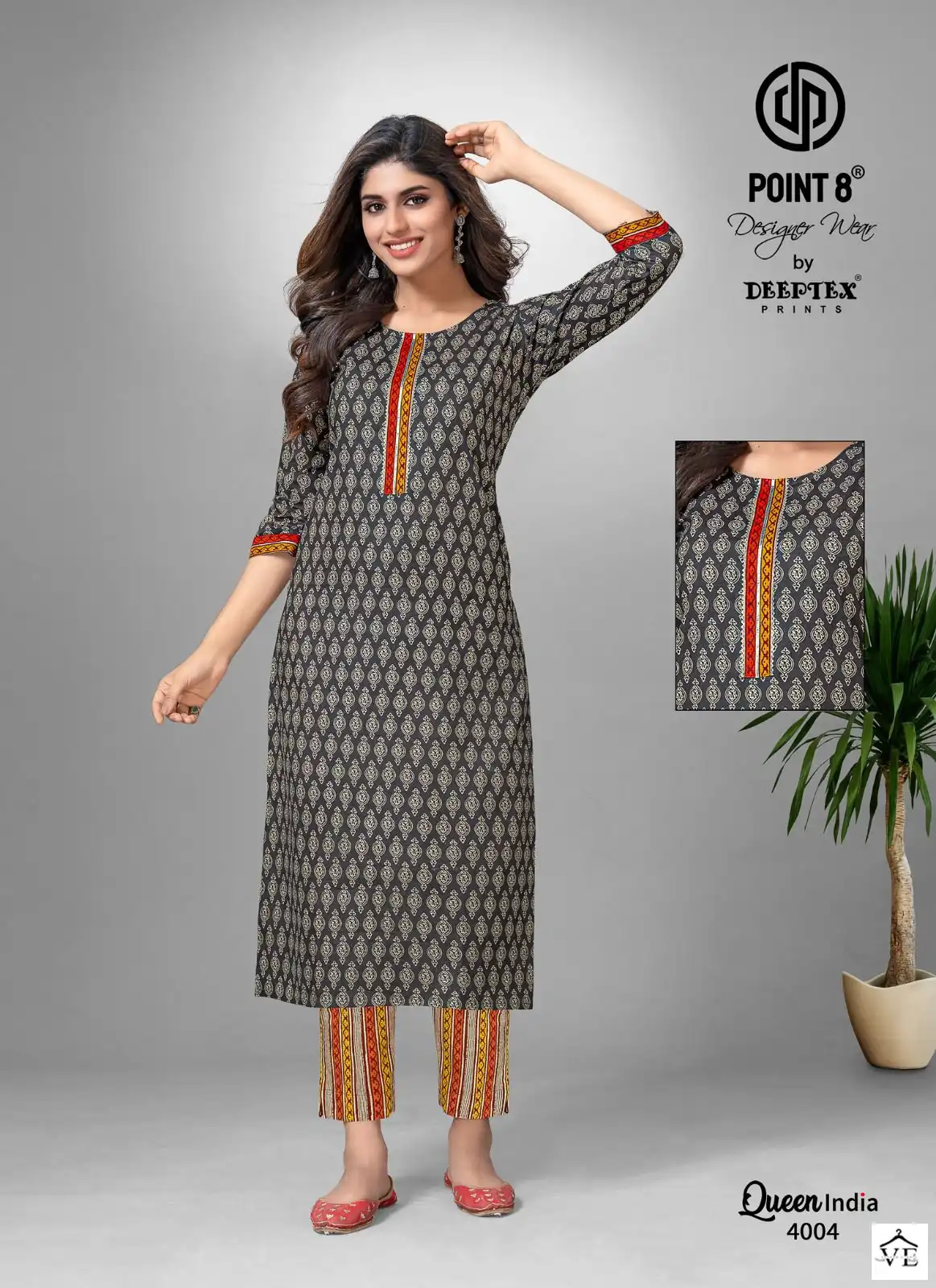 Deeptex Queen India Vol-4 Cotton Wholesale Kurti With Pant Catalog — Wholesale Kurtis, Deeptex wholesale from Surat — view 7