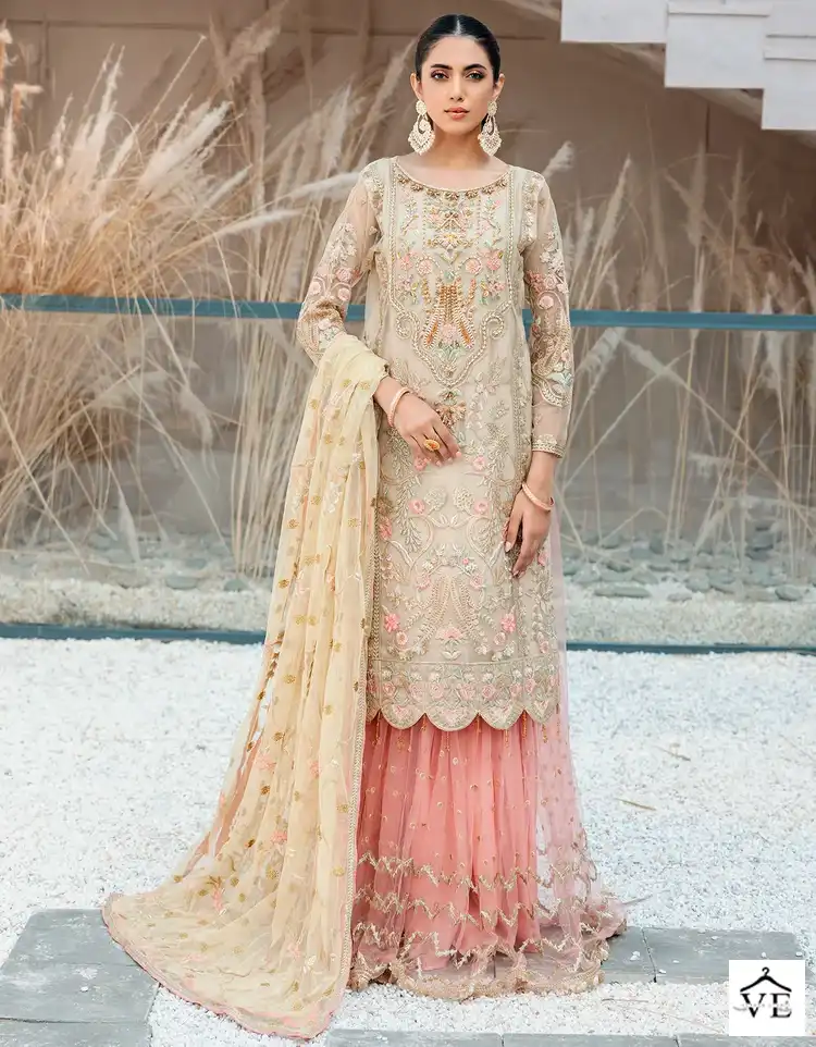 Ramsha R-562 Faux Georgette Wholesale Pakistani Suit — Wholesale Salwar Suits, MPA wholesale from Surat — view 1
