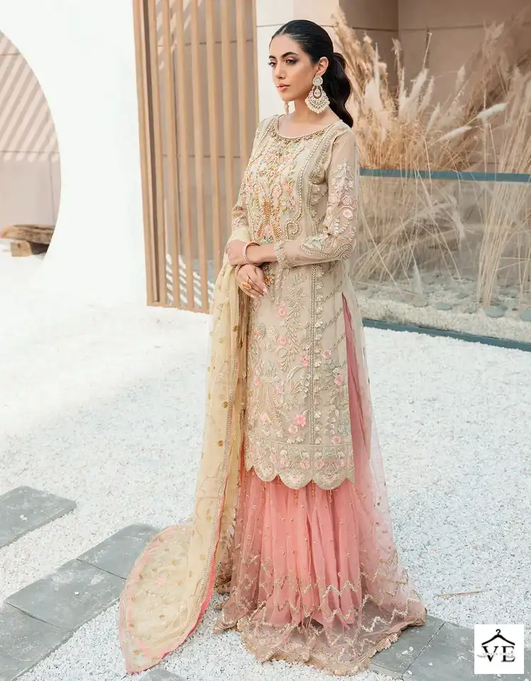 Ramsha R-562 Faux Georgette Wholesale Pakistani Suit — Wholesale Salwar Suits, MPA wholesale from Surat - Gallery Image 4
