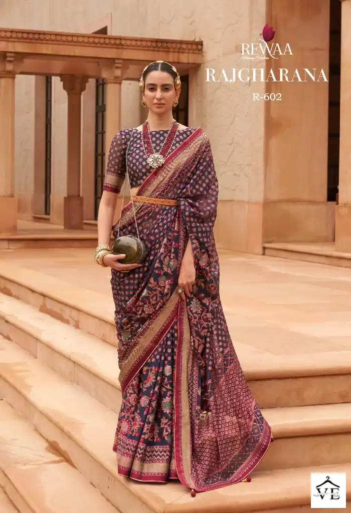Rewaa Rajgharana Patola Silk Wholesale Saree Catalog — Wholesale Sarees, MPA wholesale from Surat - Gallery Image 4