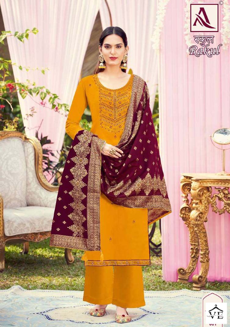 Alok Suits Rakul Jam Cotton Wholesale Salwar Suit Catalog — Wholesale Salwar Suits, MPA wholesale from Surat - Gallery Image 2