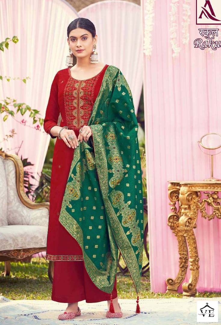 Alok Suits Rakul Jam Cotton Wholesale Salwar Suit Catalog — Wholesale Salwar Suits, MPA wholesale from Surat - Gallery Image 3