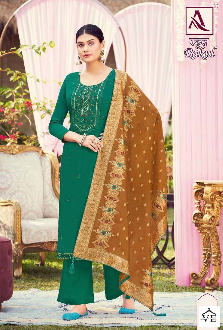 Alok Suits Rakul Jam Cotton Wholesale Salwar Suit Catalog — Wholesale Salwar Suits, MPA wholesale from Surat - Gallery Image 5