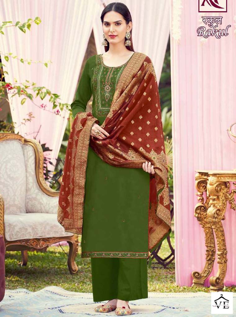 Alok Suits Rakul Jam Cotton Wholesale Salwar Suit Catalog — Wholesale Salwar Suits, MPA wholesale from Surat — view 1