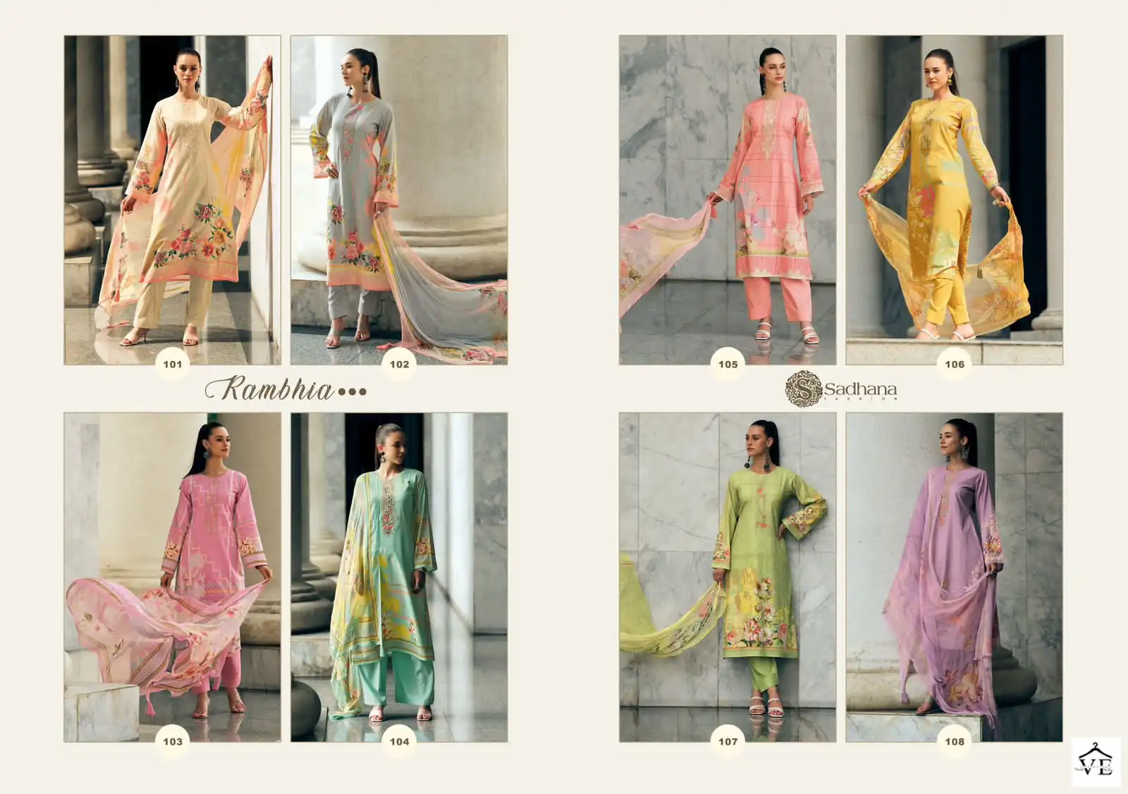 Sadhana Fashion Rambhia Pure Lawn Cotton Wholesale Salwar Suit Catalog — Wholesale Salwar Suits, MPA wholesale from Surat — view 9