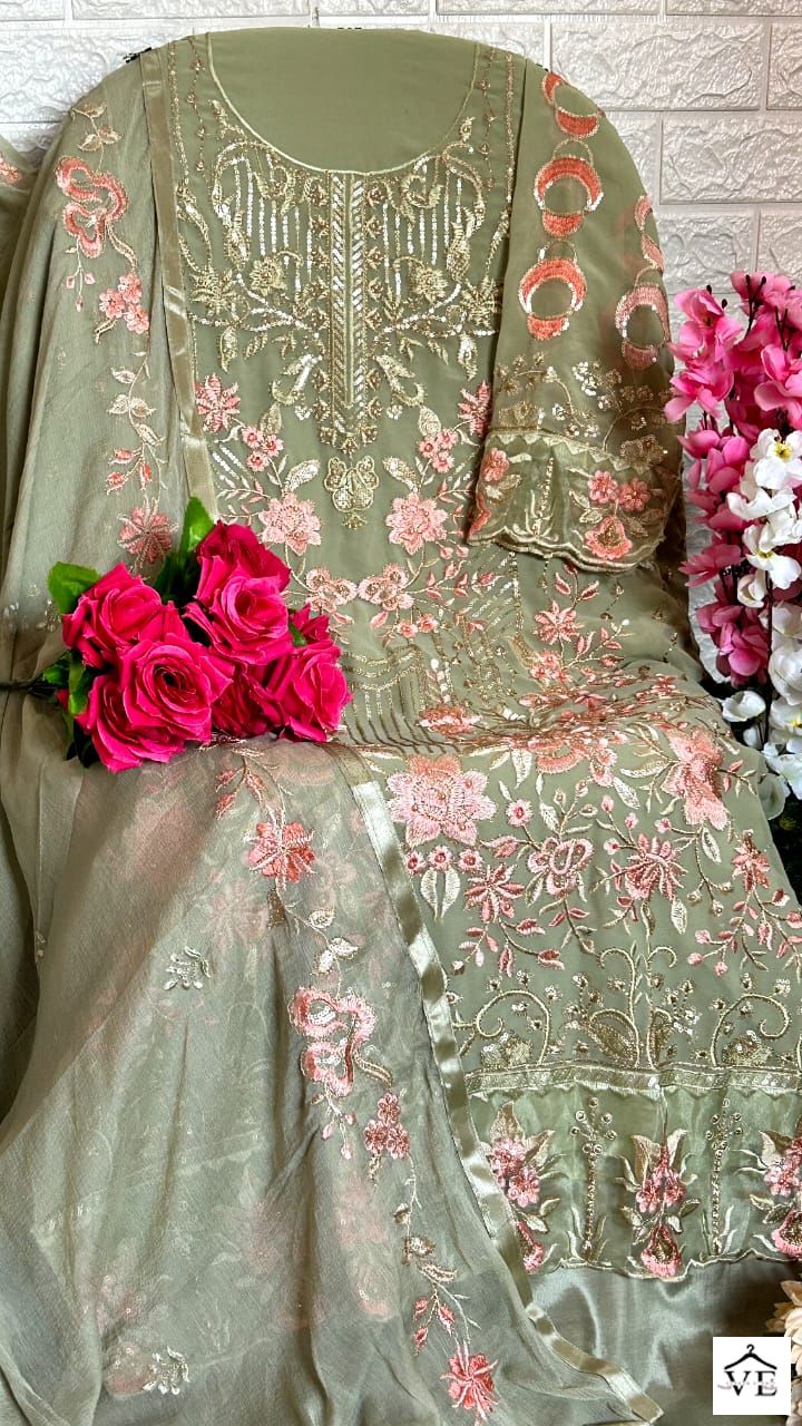 Dinsaa Rangoon Nx Heavy Fox Georgeete Wholesale Pakistani Salwar Suit Catalog — Wholesale Salwar Suits, MPA wholesale from Surat - Gallery Image 2