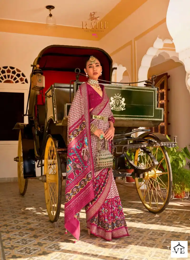 Rath Rani Sahiba Smoothy Patola Silk Wholesale Saree Catalog — Wholesale Sarees, MPA wholesale from Surat - Gallery Image 4