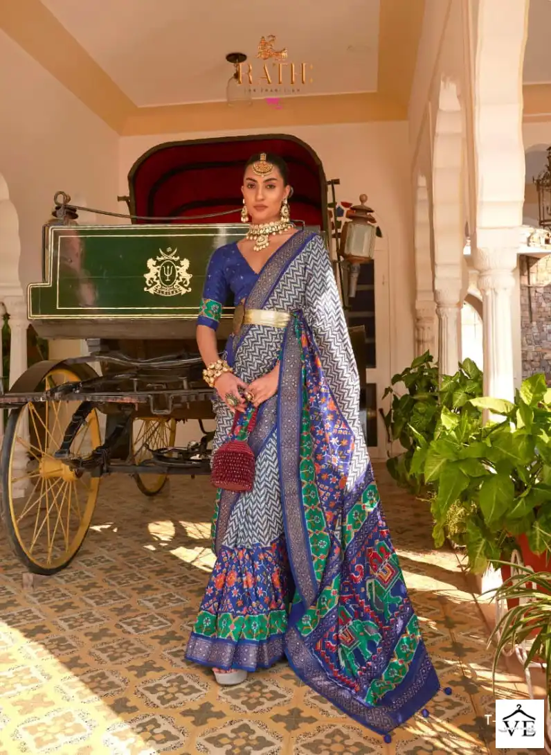 Rath Rani Sahiba Smoothy Patola Silk Wholesale Saree Catalog — Wholesale Sarees, MPA wholesale from Surat - Gallery Image 5