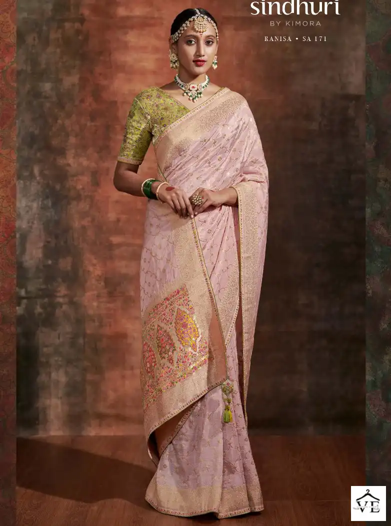 Kimora Ranisa Dola Crepe Silk Wholesale Designer Saree Catalog — Wholesale Sarees, MPA wholesale from Surat — view 1