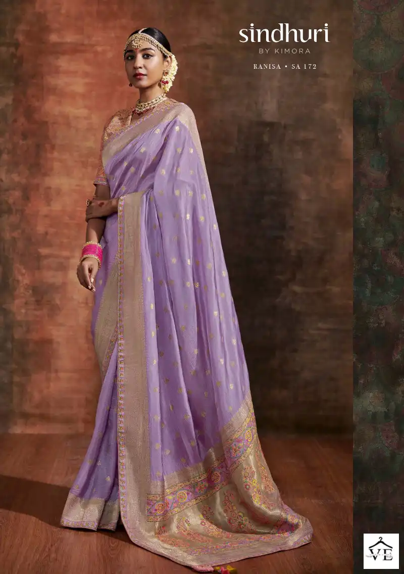 Kimora Ranisa Dola Crepe Silk Wholesale Designer Saree Catalog — Wholesale Sarees, MPA wholesale from Surat - Gallery Image 4