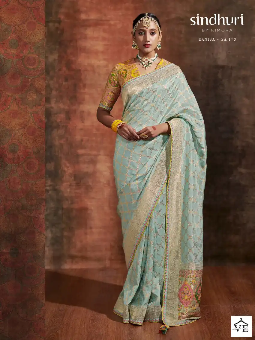 Kimora Ranisa Dola Crepe Silk Wholesale Designer Saree Catalog — Wholesale Sarees, MPA wholesale from Surat - Gallery Image 5