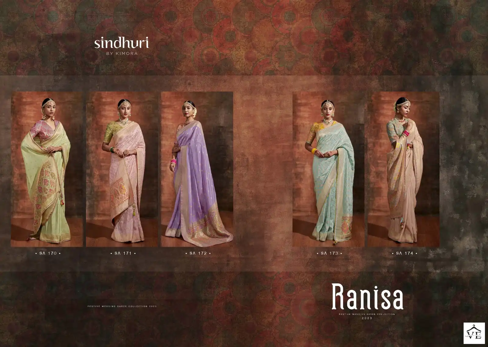 Kimora Ranisa Dola Crepe Silk Wholesale Designer Saree Catalog — Wholesale Sarees, MPA wholesale from Surat — view 6