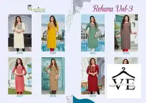 Karissa Rehana Vol-3 Premium Rayon Wholesale Kurti Catalog — Wholesale Kurtis, Karissa wholesale from Surat — Photo 9