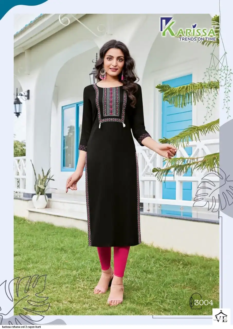 Karissa Rehana Vol-3 Premium Rayon Wholesale Kurti Catalog — Wholesale Kurtis, Karissa wholesale from Surat — Photo 4