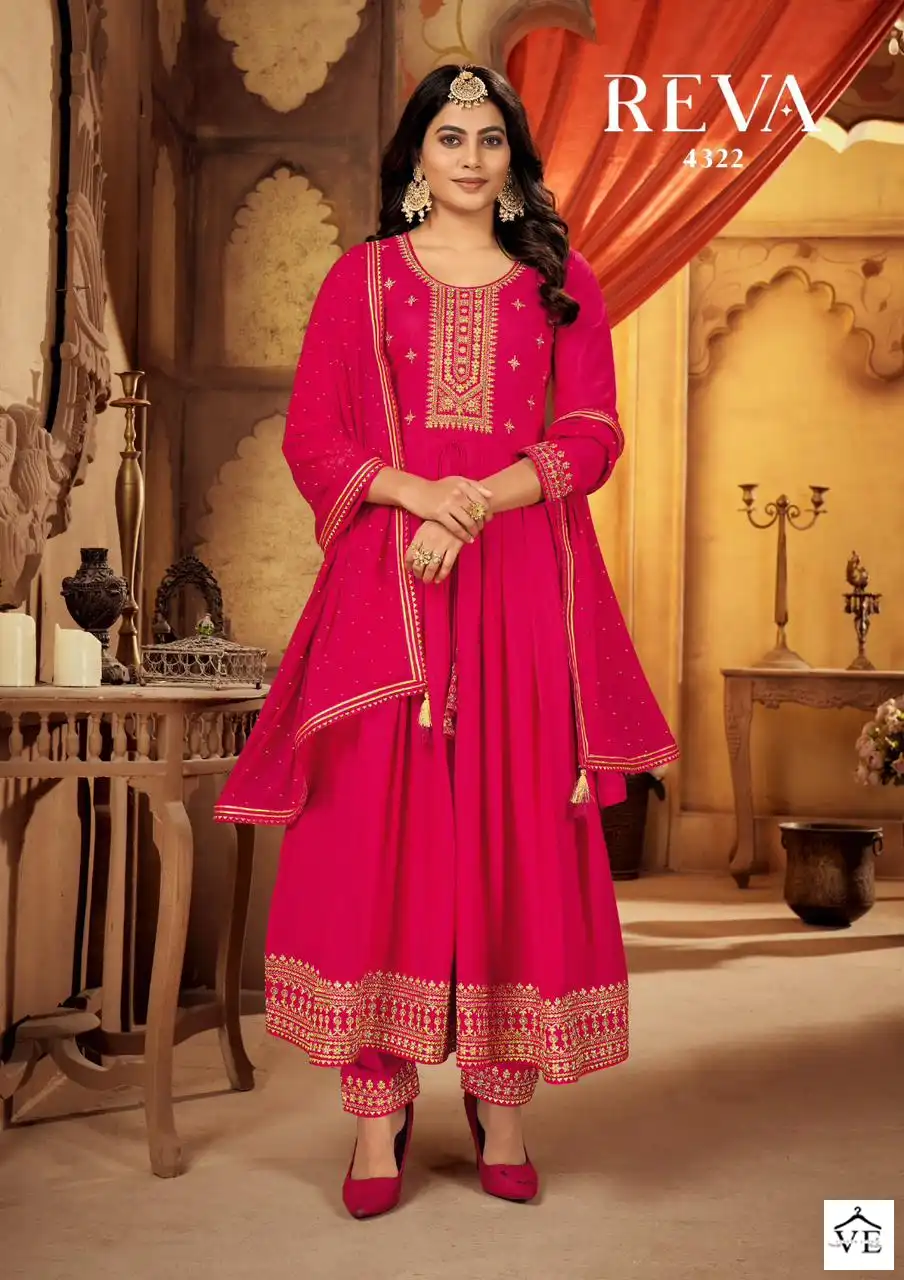 Rangoon Reva Heavy Airjet Rayon Wholesale Readymade Salwar Suit Catalog — Wholesale Salwar Suits, MPA wholesale from Surat - Gallery Image 2