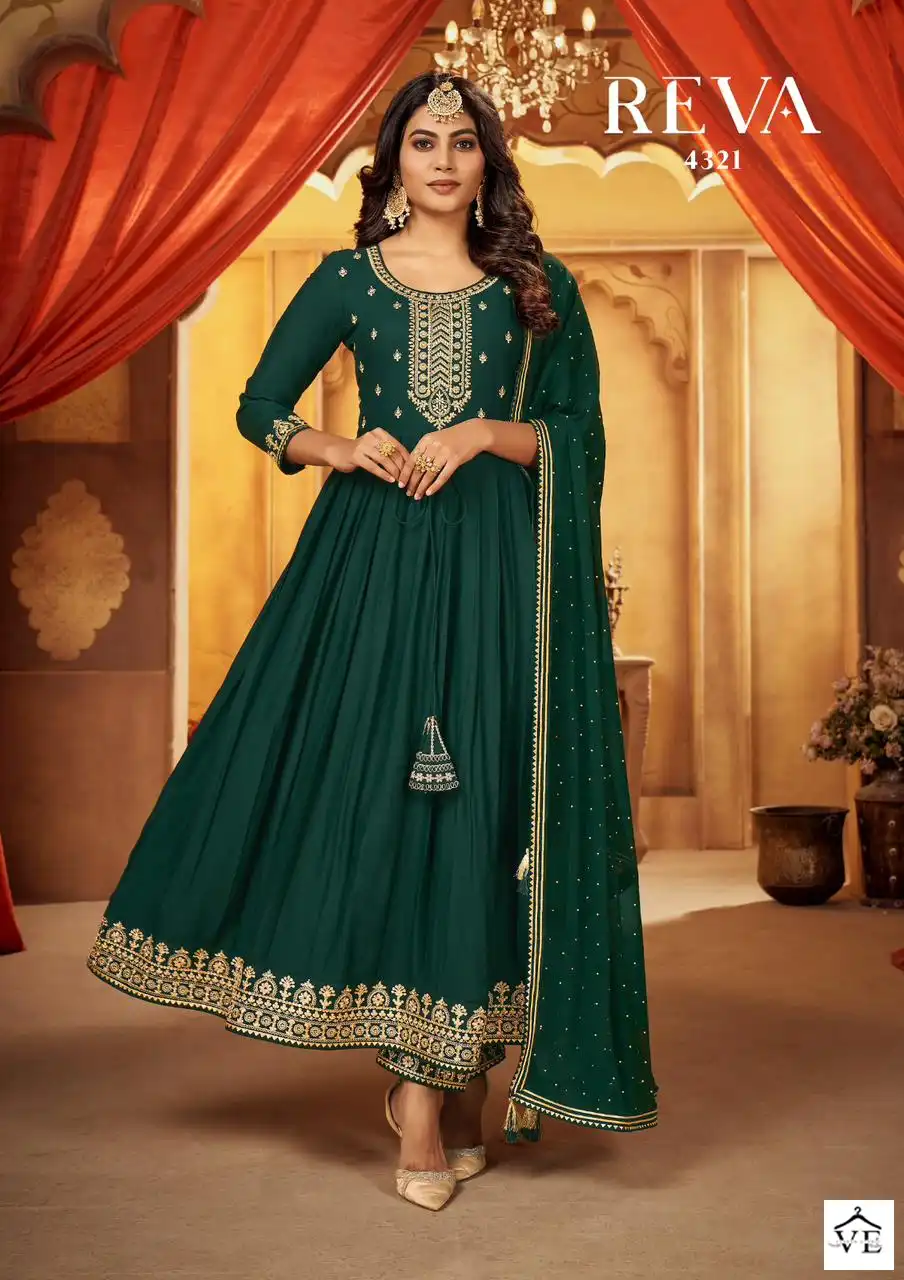 Rangoon Reva Heavy Airjet Rayon Wholesale Readymade Salwar Suit Catalog — Wholesale Salwar Suits, MPA wholesale from Surat - Gallery Image 3
