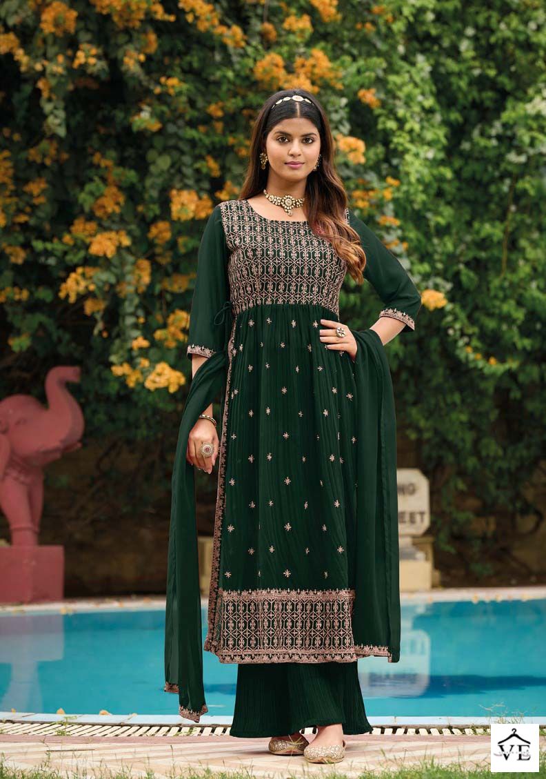 Poonam Designer Rose Gold Georgette Wholesale Designer Readymade Salwar Suit Catalog — Wholesale Salwar Suits, MPA wholesale from Surat - Gallery Image 4
