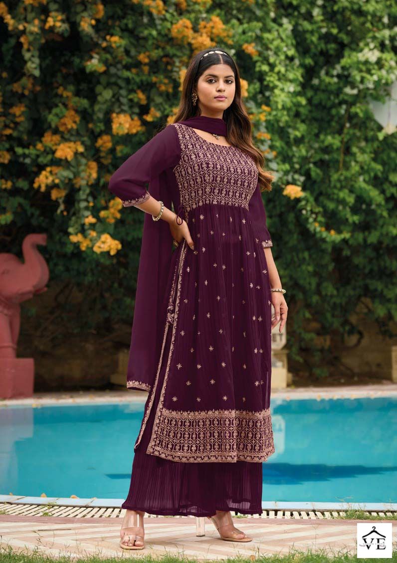 Poonam Designer Rose Gold Georgette Wholesale Designer Readymade Salwar Suit Catalog — Wholesale Salwar Suits, MPA wholesale from Surat - Gallery Image 6
