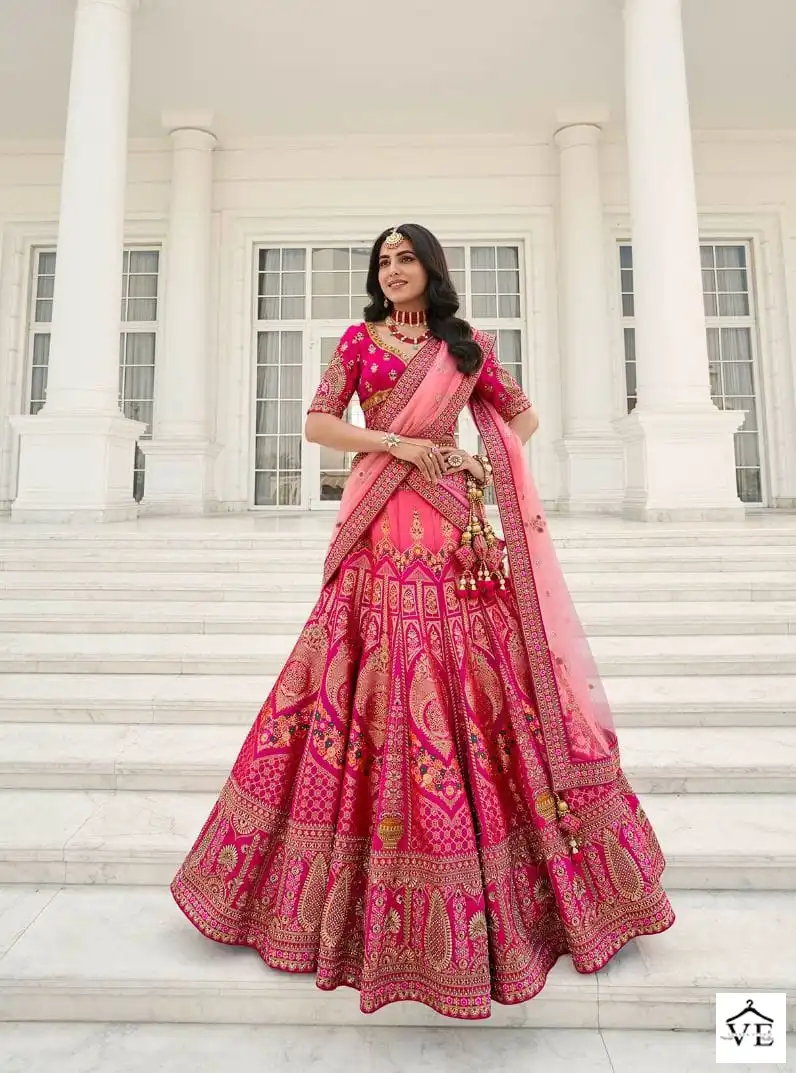 Royal Vol 31 Dyed Silk & Viscose Wholesale Bridal Lehenga Catalog — Wholesale Lehenga, MPA wholesale from Surat - Gallery Image 2