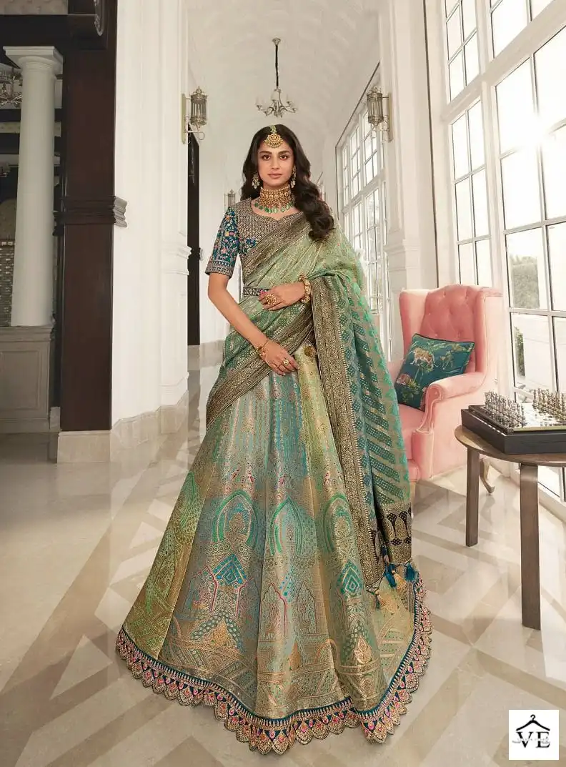 Royal Vol 31 Dyed Silk & Viscose Wholesale Bridal Lehenga Catalog — Wholesale Lehenga, MPA wholesale from Surat - Gallery Image 3