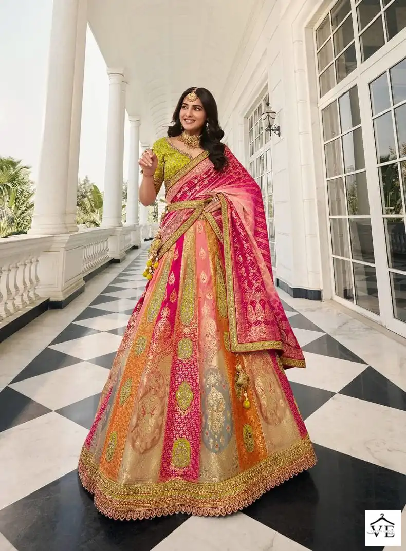 Royal Vol 31 Dyed Silk & Viscose Wholesale Bridal Lehenga Catalog — Wholesale Lehenga, MPA wholesale from Surat - Gallery Image 4