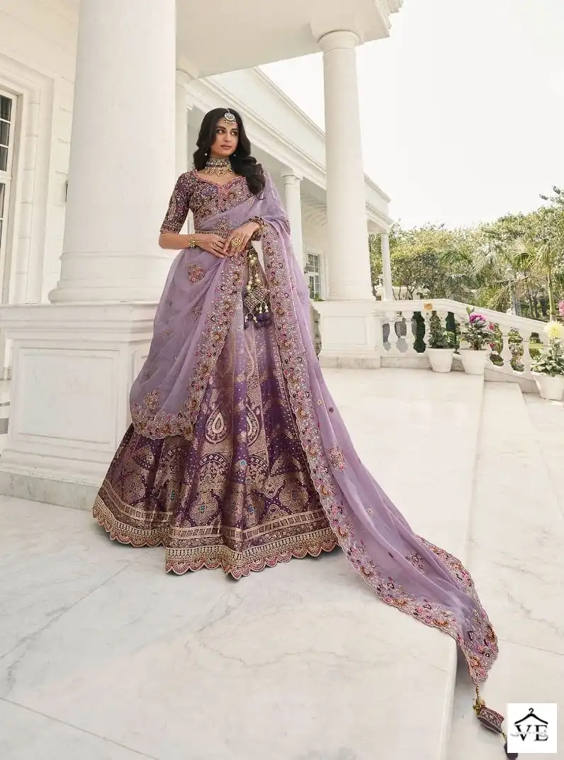 Royal Vol 31 Dyed Silk & Viscose Wholesale Bridal Lehenga Catalog — Wholesale Lehenga, MPA wholesale from Surat - Gallery Image 6