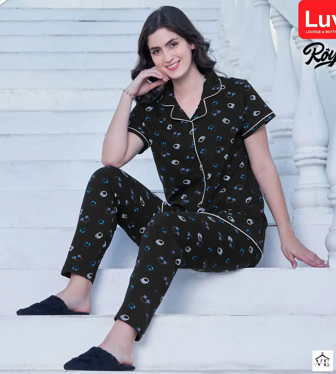 Vardan Ethnic Royalty Vol 7 Pure Printed Sinker Wholesale Nightwear Catalog — Wholesale, MPA wholesale from Surat — view 1