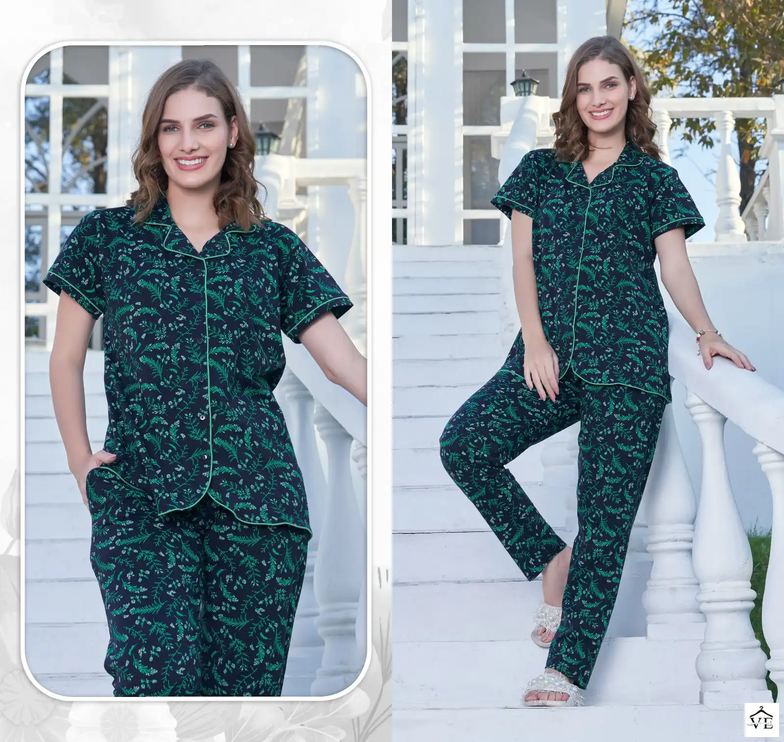 Vardan Ethnic Royalty Vol 7 Pure Printed Sinker Wholesale Nightwear Catalog — Wholesale, MPA wholesale from Surat - Gallery Image 3