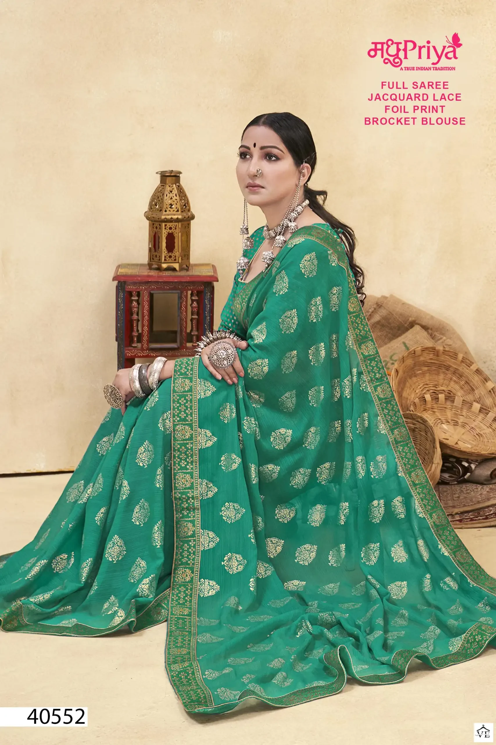 Madhupriya Rudrama White Cat Zometto Wholesale Saree Catalog — Wholesale Sarees, MPA wholesale from Surat - Gallery Image 4