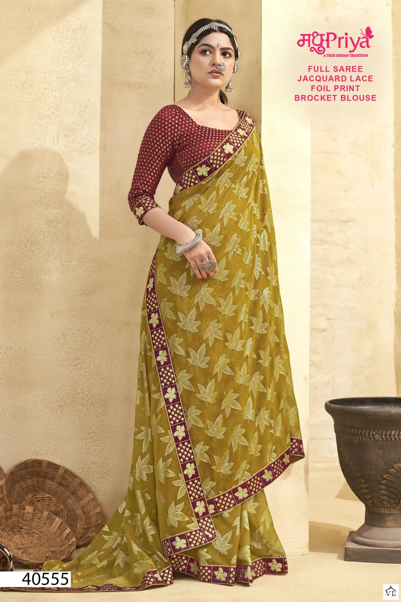 Madhupriya Rudrama White Cat Zometto Wholesale Saree Catalog — Wholesale Sarees, MPA wholesale from Surat - Gallery Image 7
