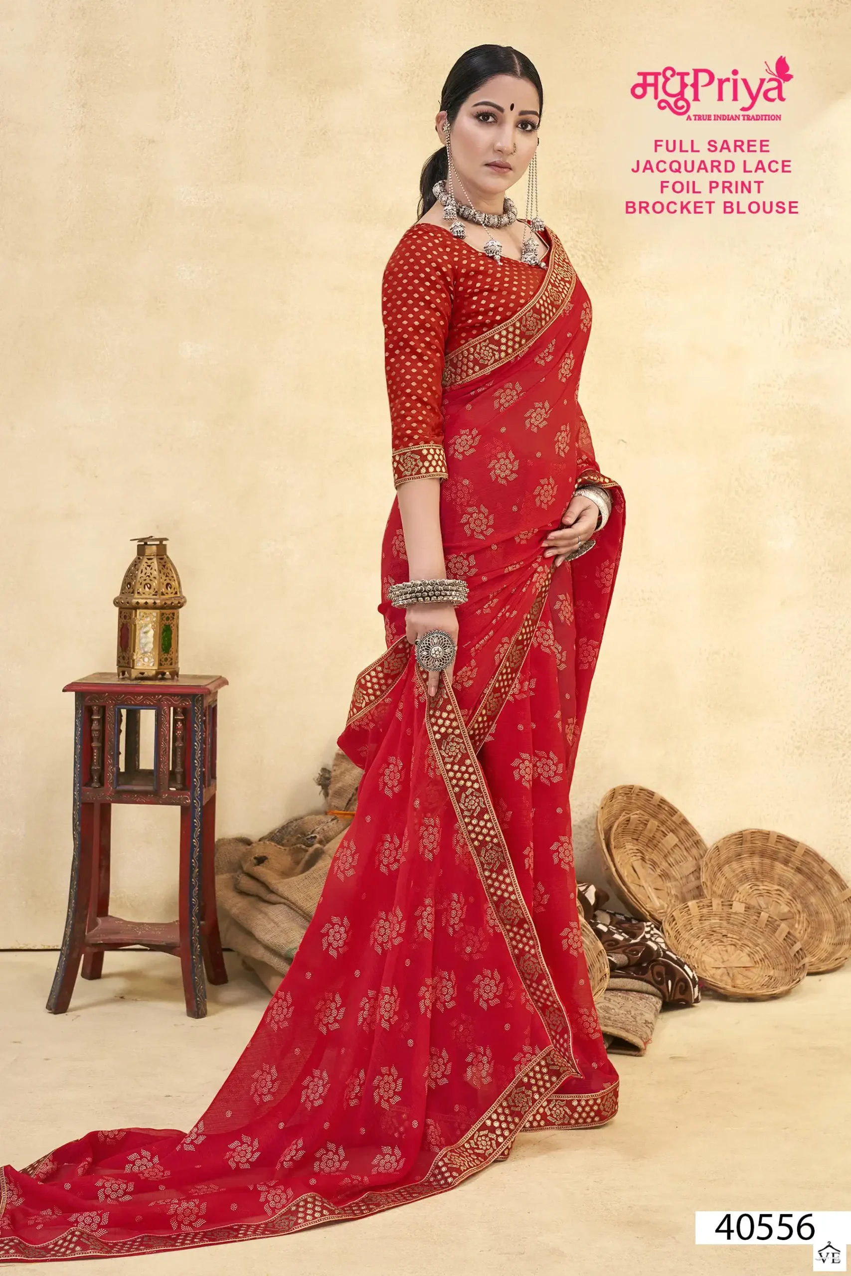 Madhupriya Rudrama White Cat Zometto Wholesale Saree Catalog — Wholesale Sarees, MPA wholesale from Surat - Gallery Image 8