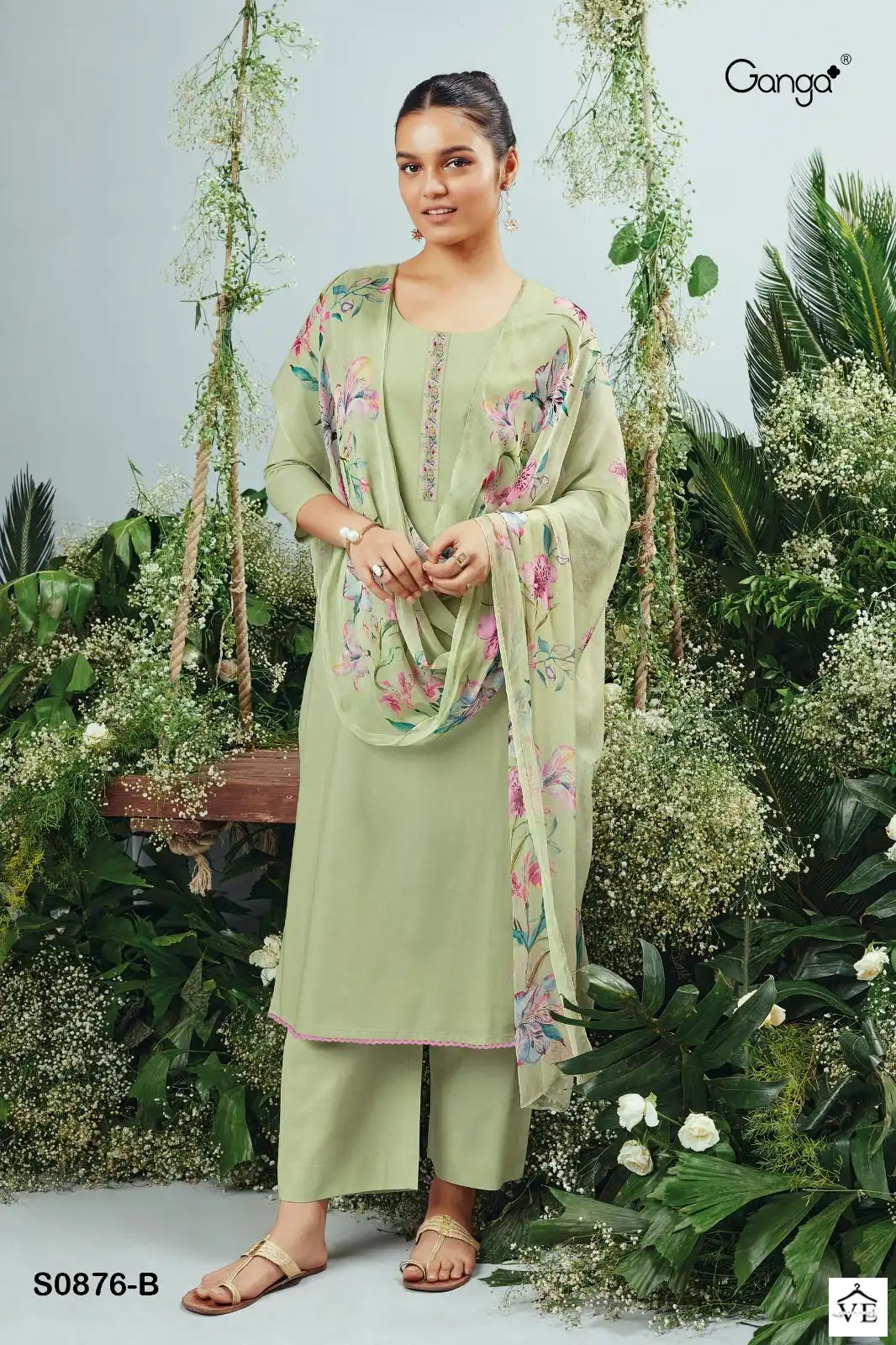 Ganga Ruha 876 Premium Cotton Wholesale Salwar Suit Catalog — Wholesale Salwar Suits, MPA wholesale from Surat - Gallery Image 2