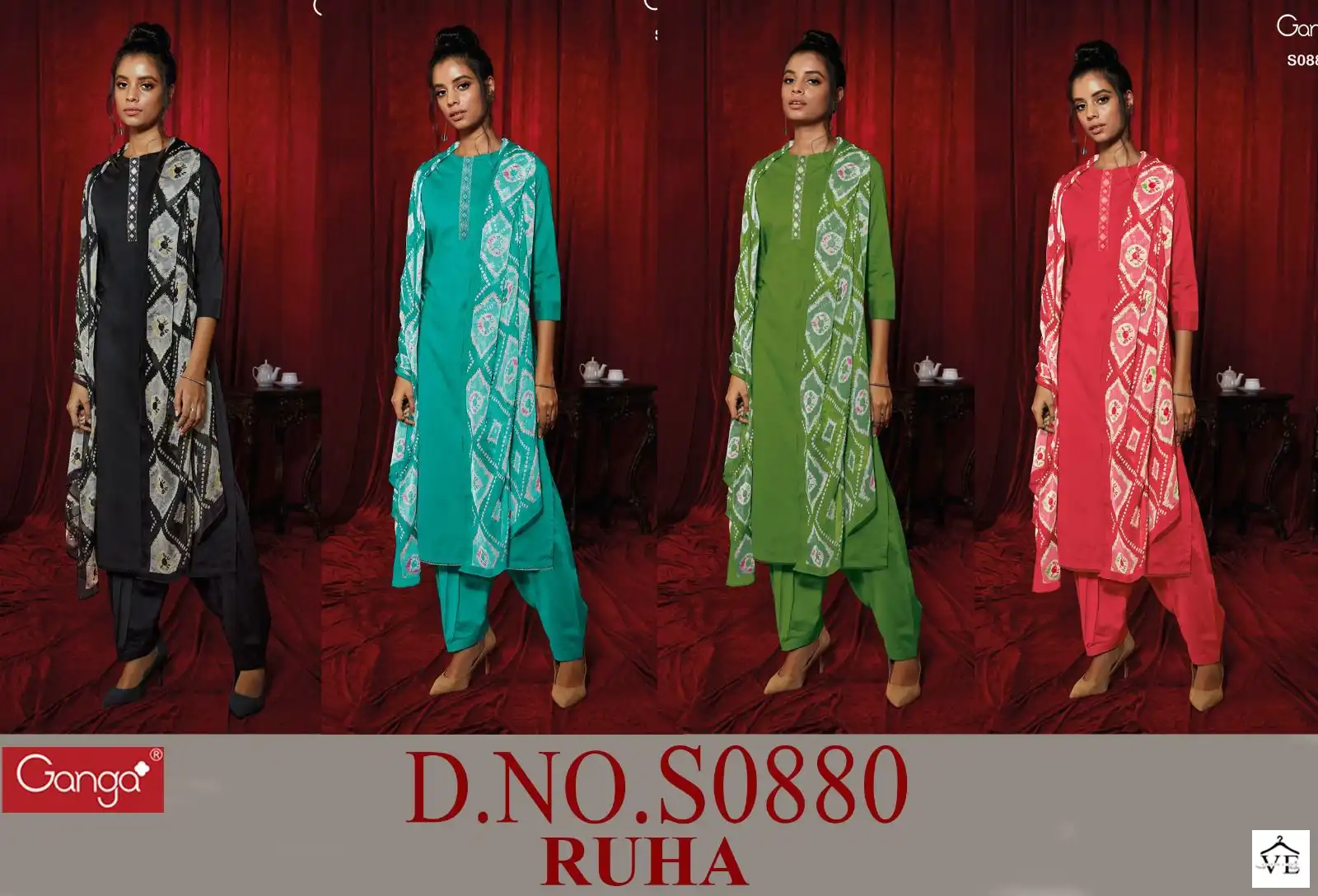 Ganga Ruha 880 Premium Cotton Wholesale Salwar Suit Catalog — Wholesale Salwar Suits, MPA wholesale from Surat — view 5