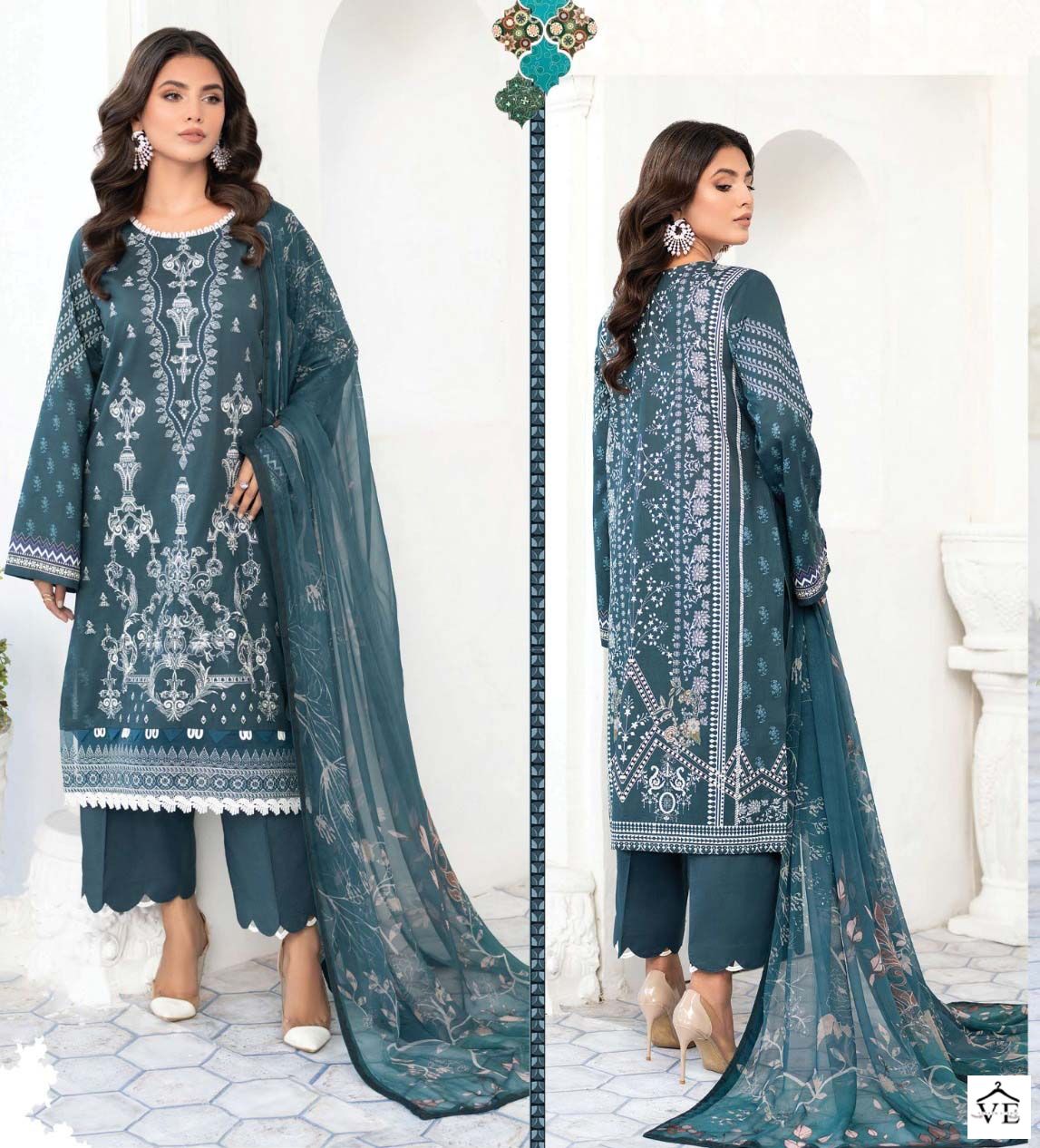 Asifa Ruhaniyat Vol 1 Cotton Wholesale Pakistani Salwar Suit Catalog — Wholesale Salwar Suits, MPA wholesale from Surat - Gallery Image 3