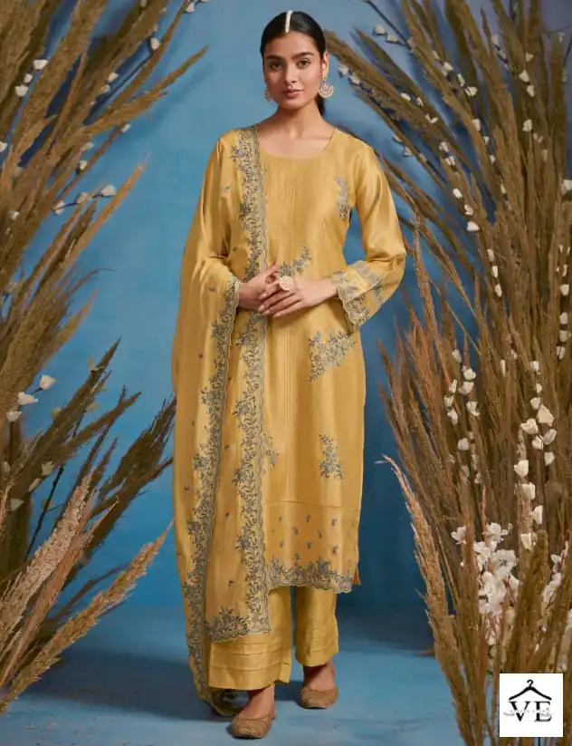 Kimora Rutbaa Slub Cotton Wholesale Salwar Suit Catalog — Wholesale Salwar Suits, MPA wholesale from Surat — view 1