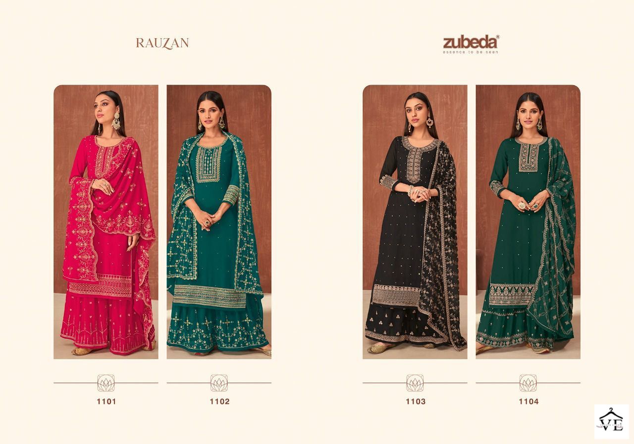 Zubeda Ruzan Georgette Wholesale Designer Salwar Suit Catalog — Wholesale Salwar Suits, MPA wholesale from Surat — view 5