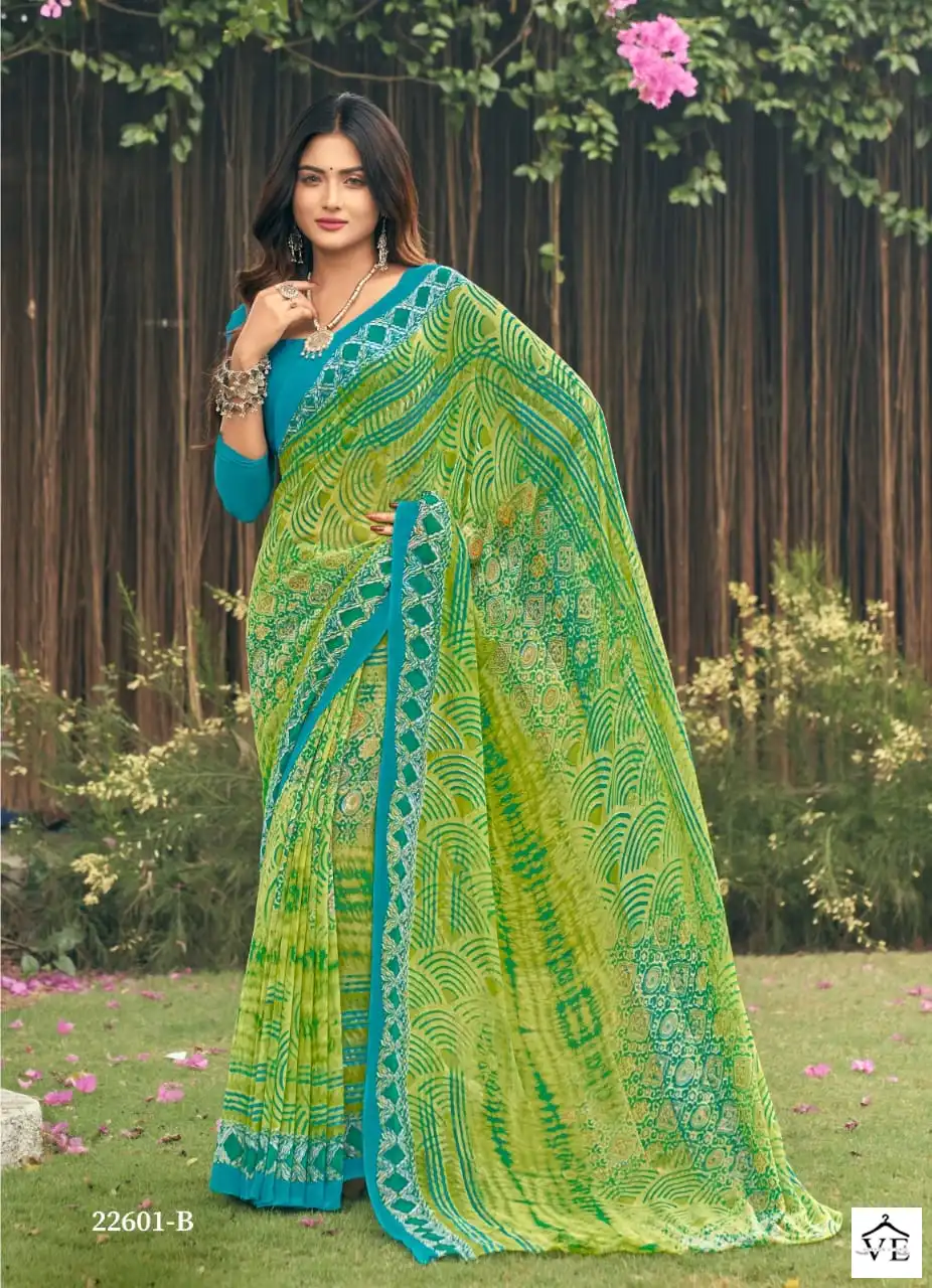 Ruchi Ragaa Georgette-4 Georgette Wholesale Saree Catalog — Wholesale Sarees, MPA wholesale from Surat - Gallery Image 2