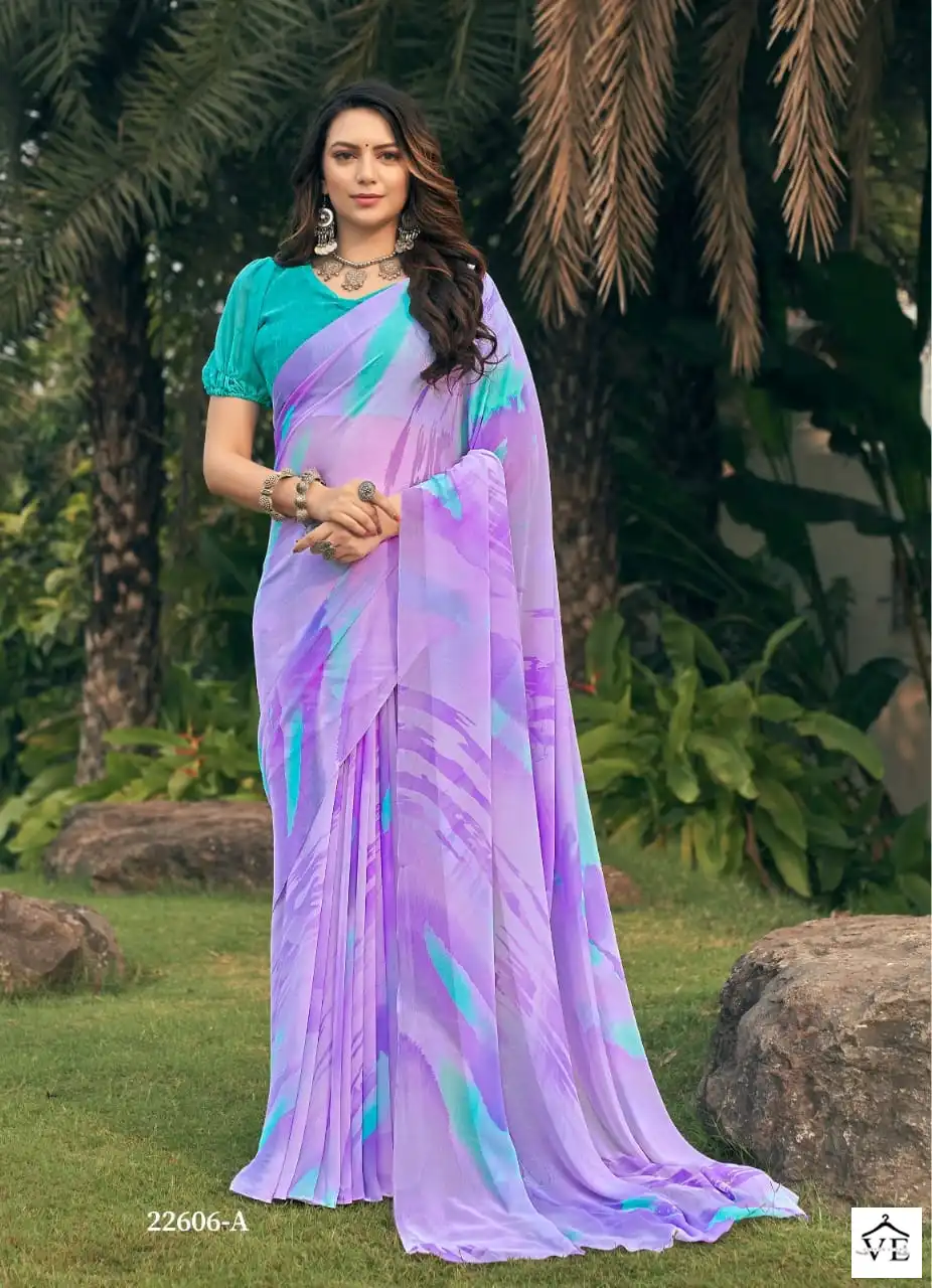 Ruchi Ragaa Georgette-4 Georgette Wholesale Saree Catalog — Wholesale Sarees, MPA wholesale from Surat - Gallery Image 10