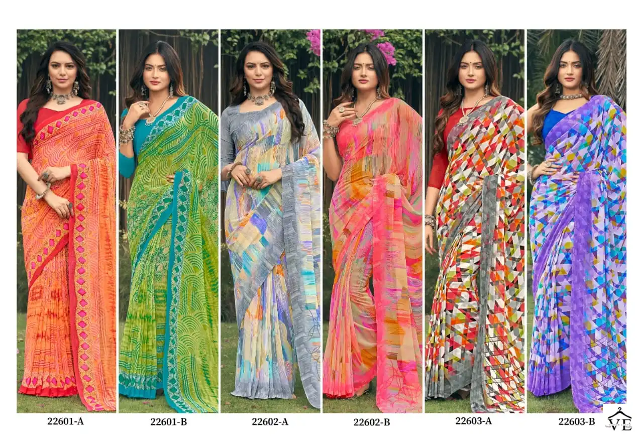 Ruchi Ragaa Georgette-4 Georgette Wholesale Saree Catalog — Wholesale Sarees, MPA wholesale from Surat - Gallery Image 13
