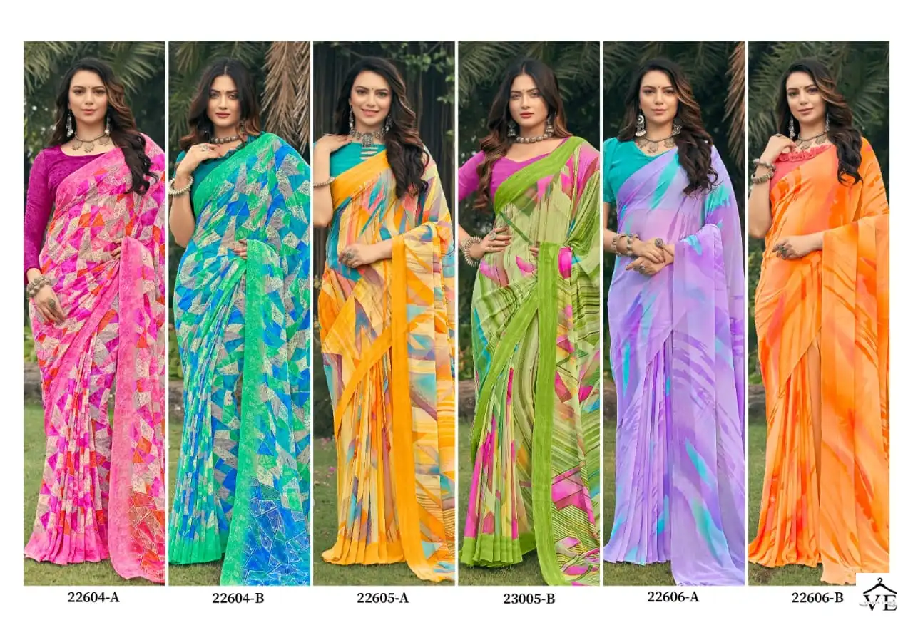 Ruchi Ragaa Georgette-4 Georgette Wholesale Saree Catalog — Wholesale Sarees, MPA wholesale from Surat — view 14