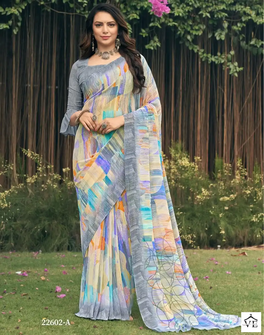 Ruchi Ragaa Georgette-4 Georgette Wholesale Saree Catalog — Wholesale Sarees, MPA wholesale from Surat — view 1