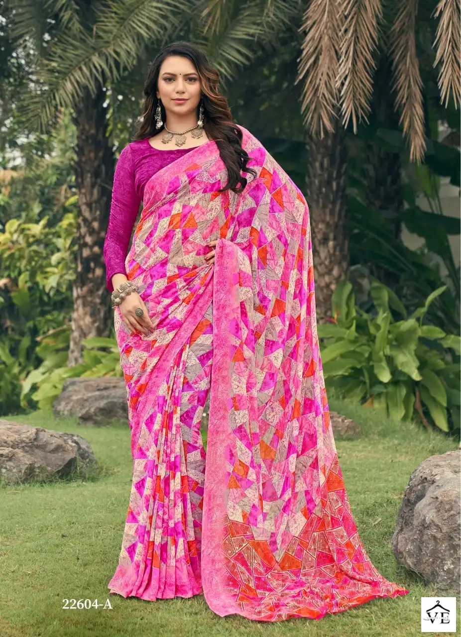 Ruchi Ragaa Georgette-4 Georgette Wholesale Saree Catalog — Wholesale Sarees, MPA wholesale from Surat - Gallery Image 6