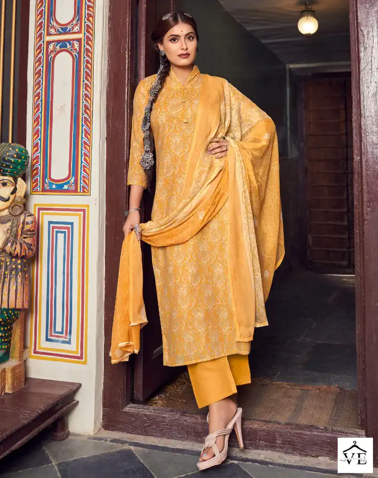 Levisha Rajvadi Vol-2 Cotton Wholesale Salwar Suit Catalog — Wholesale Salwar Suits, Levisha wholesale from Surat — view 1