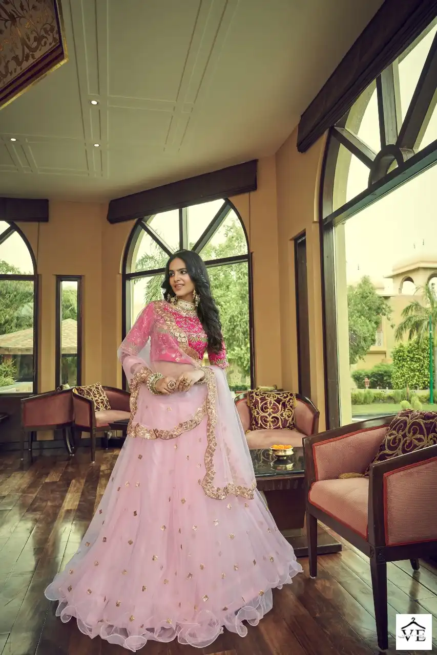 Aahvan Rajwada Heavy Nylon Net Wholesale Lehenga Choli Catalog — Wholesale Lehenga, MPA wholesale from Surat - Gallery Image 4